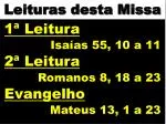 Leituras desta Missa - slide 1