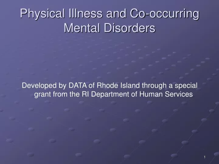 physical illness and co occurring mental disorders