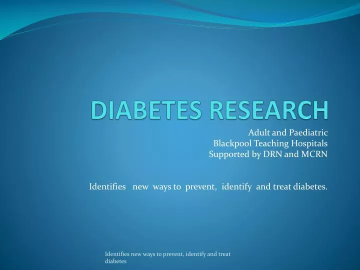 diabetes research