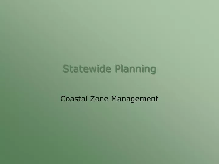 statewide planning