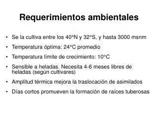 requerimientos ambientales