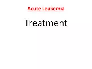 Acute Leukemia