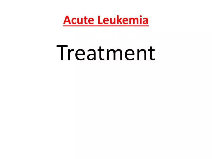 acute leukemia