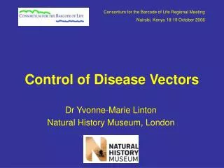 Control of Disease Vectors