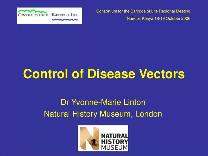 control of disease vectors