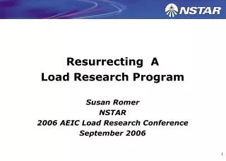 Resurrecting A Load Research Program