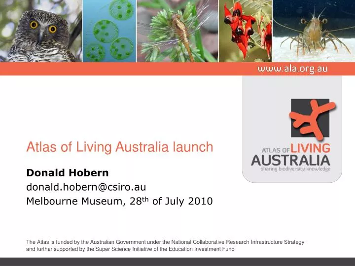atlas of living australia launch
