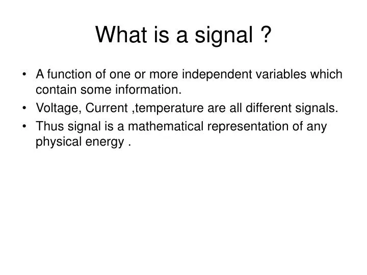 what is a signal
