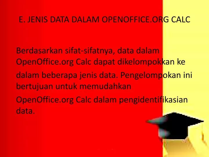 e jenis data dalam openoffice org calc