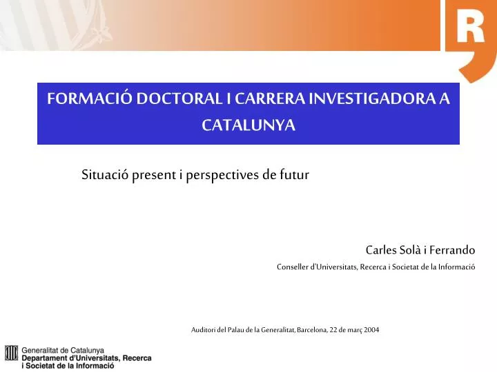 formaci doctoral i carrera investigadora a catalunya