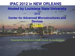 IPAC 2012 in NEW ORLEANS
