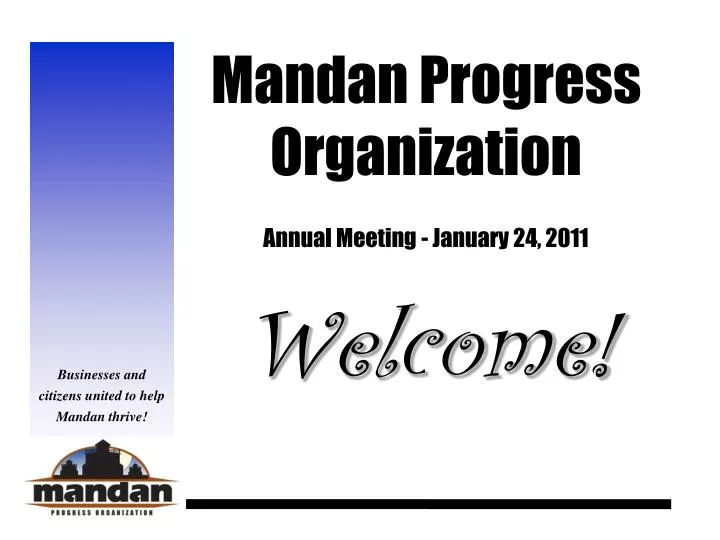 mandan progress organization annual meeting january 24 2011
