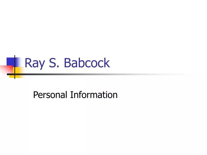 ray s babcock