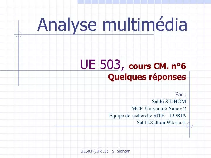 ue 503 cours cm n 6 quelques r ponses