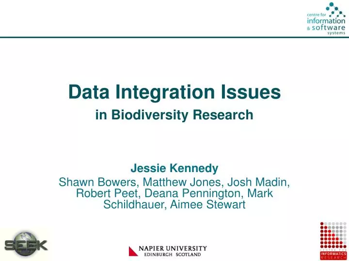 data integration issues in biodiversity research