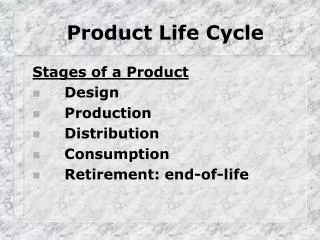 Product Life Cycle