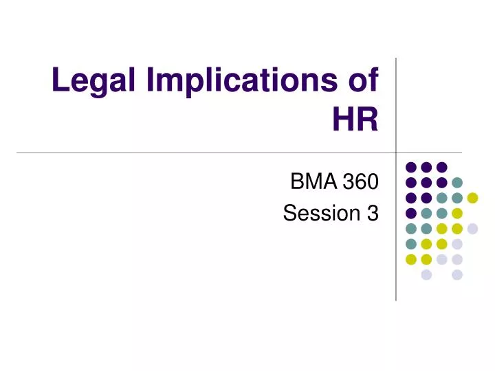 legal implications of hr
