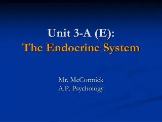 unit 3 a e the endocrine system