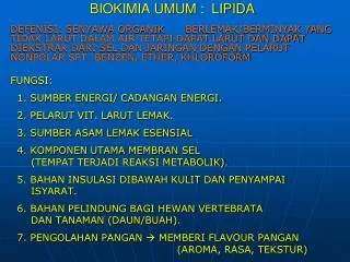 biokimia umum lipida
