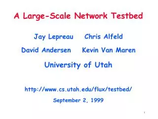 A Large-Scale Network Testbed