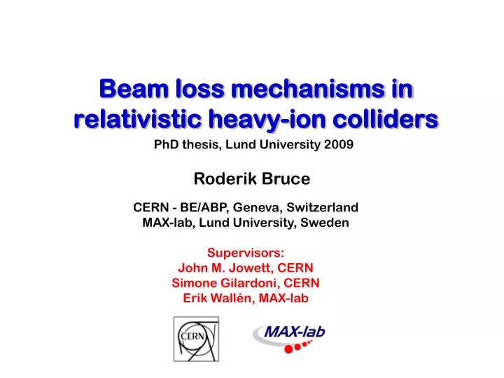 beam loss mechanisms in relativistic heavy ion colliders