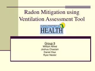Radon Mitigation using Ventilation Assessment Tool
