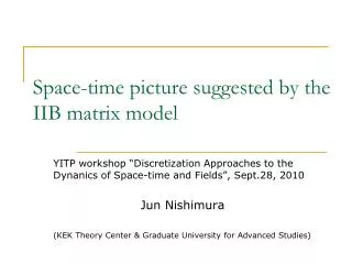 Space-time picture suggested by the IIB matrix model
