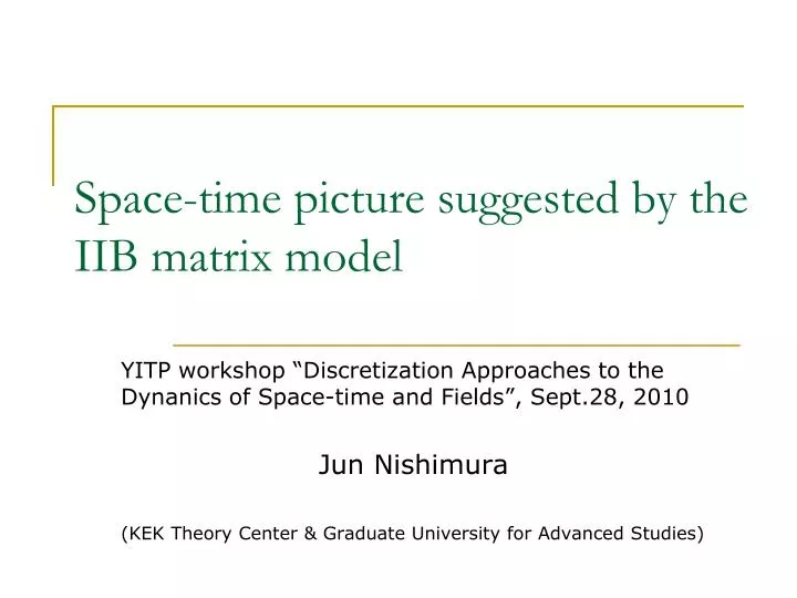 space time picture suggested by the iib matrix model