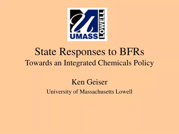 state responses to bfrs towards an integrated chemicals policy