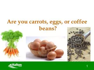 Are you carrots, eggs, or coffee beans?
