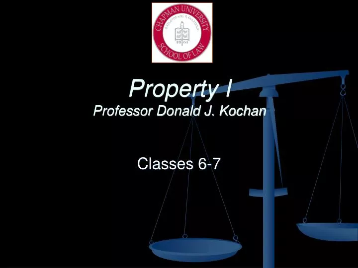 property i professor donald j kochan