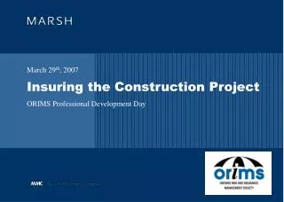 Insuring the Construction Project