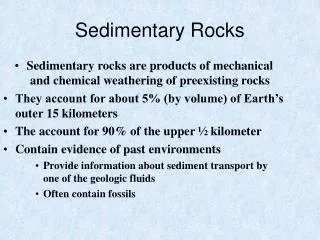 Sedimentary Rocks