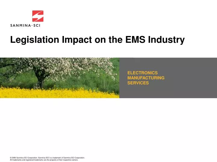 legislation impact on the ems industry