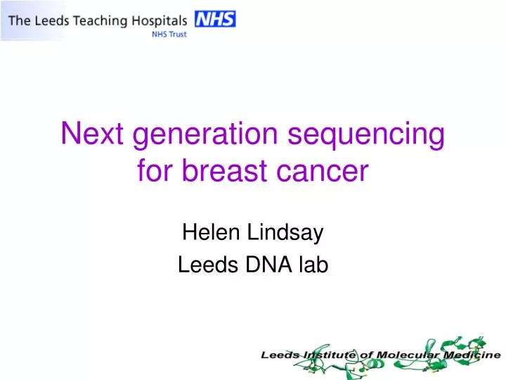 next generation sequencing for breast cancer