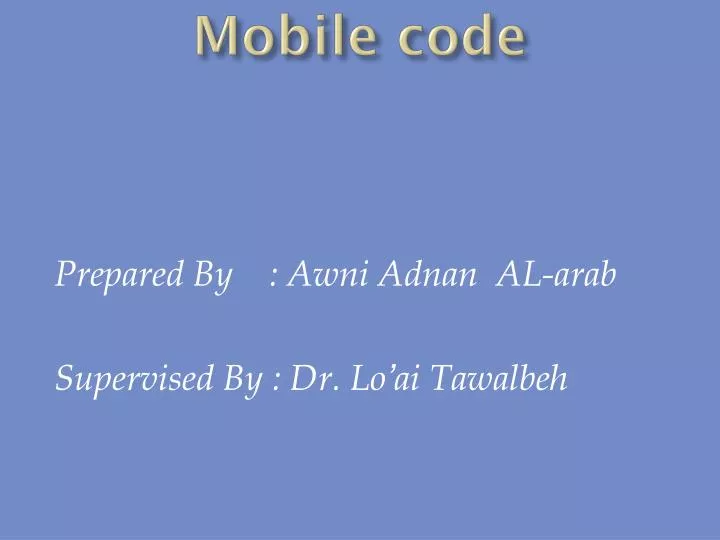 mobile code