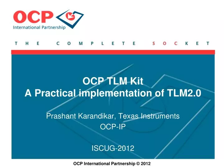 ocp tlm kit a practical implementation of tlm2 0
