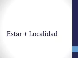 estar localidad