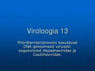 viroloogia 13