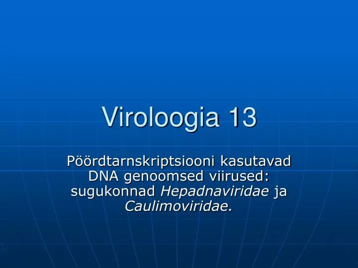 viroloogia 13