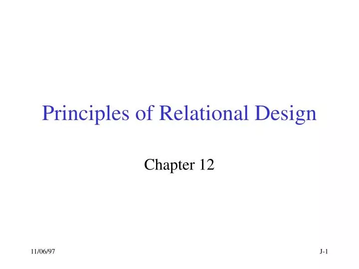 principles of relational design