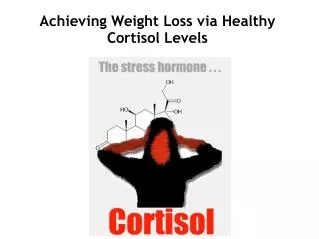 Achieving Weight Loss via Healthy Cortisol Levels