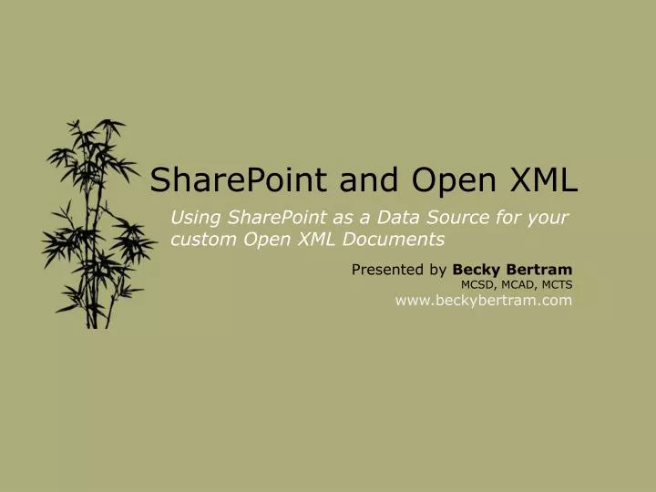 sharepoint and open xml