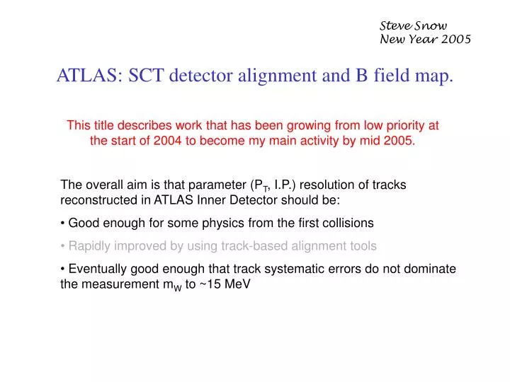 atlas sct detector alignment and b field map