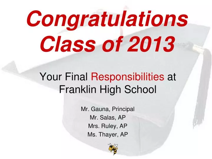 congratulations class of 2013