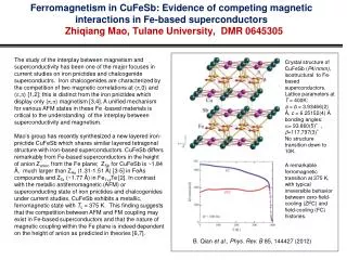 B. Qian et al ., Phys. Rev. B 85, 144427 (2012)