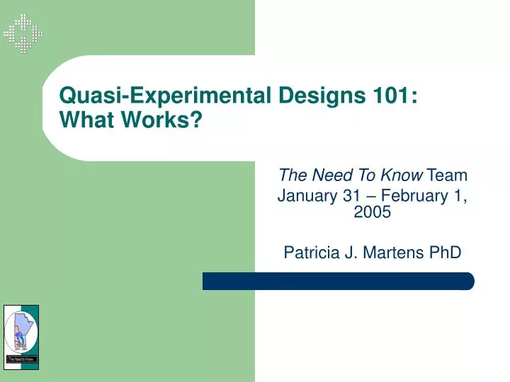 quasi experimental designs 101 what works
