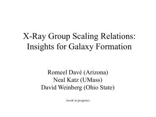 X-Ray Group Scaling Relations: Insights for Galaxy Formation