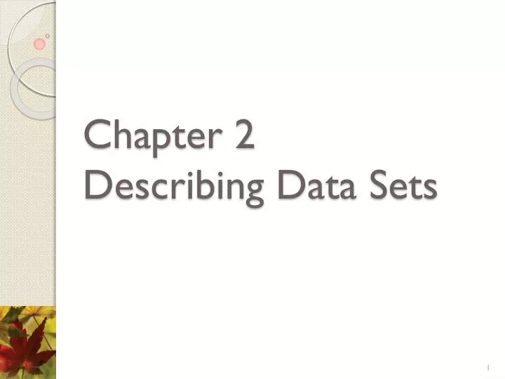 chapter 2 describing data sets