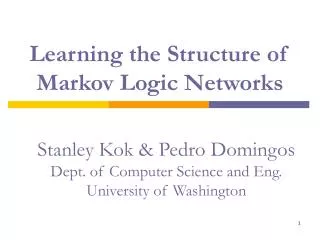 Learning the Structure of Markov Logic Networks